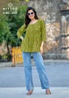 Crispy By Mittoo Rayon Printes Western Wear Ladies Top
